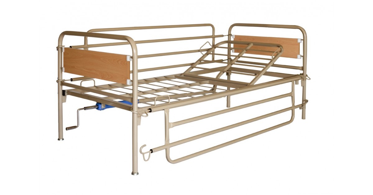 Κρεβάτι νοσοκομειακό μονόσπαστο μεταλλικό -Χειροκίνητα κρεβάτια