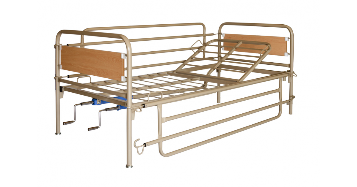 Κρεβάτι νοσοκομειακό πολύσπαστο μεταλλικό -Χειροκίνητα κρεβάτια